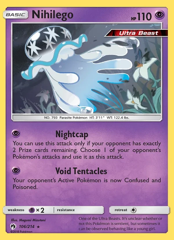 Nihilego 106/214 Lost Thunder Pokémon card