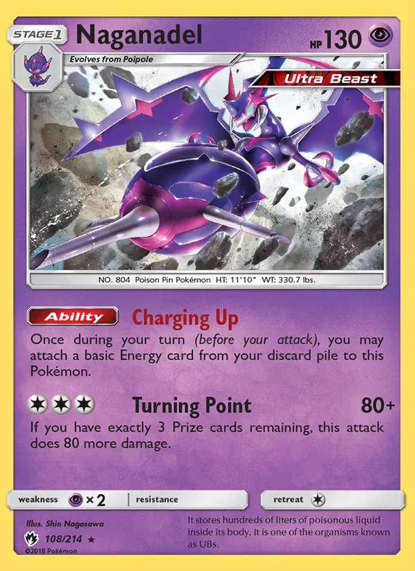Naganadel 108/214 Lost Thunder Pokémon card