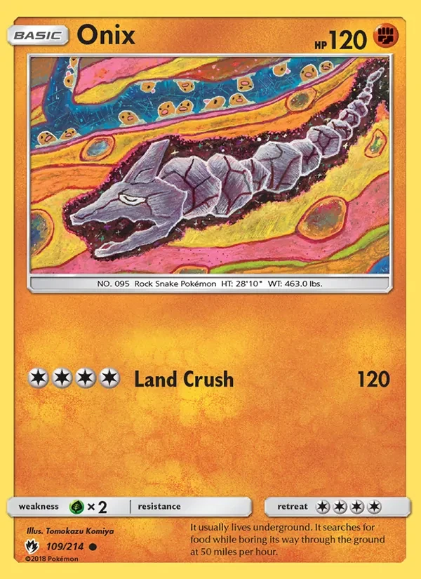 Onix 109/214 Lost Thunder Pokémon card