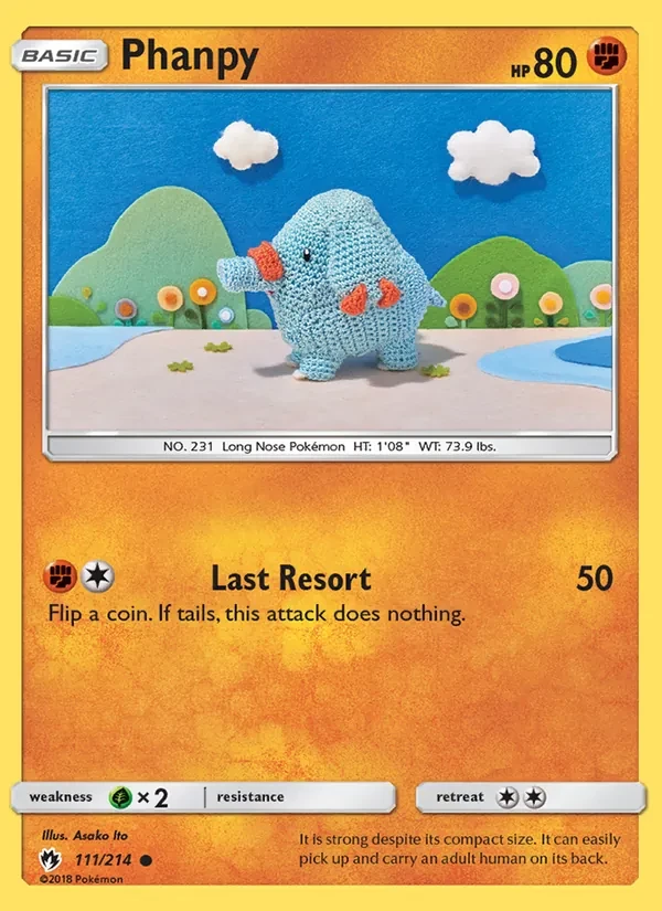 Phanpy 111/214 Lost Thunder Pokémon card