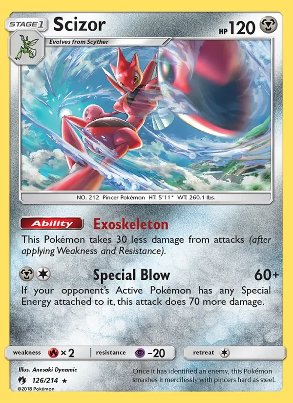Carta Pokémon Scizor 126/214 Lost Thunder