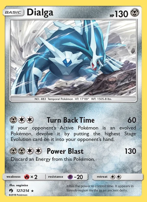 Dialga 127/214 Lost Thunder Pokémon card