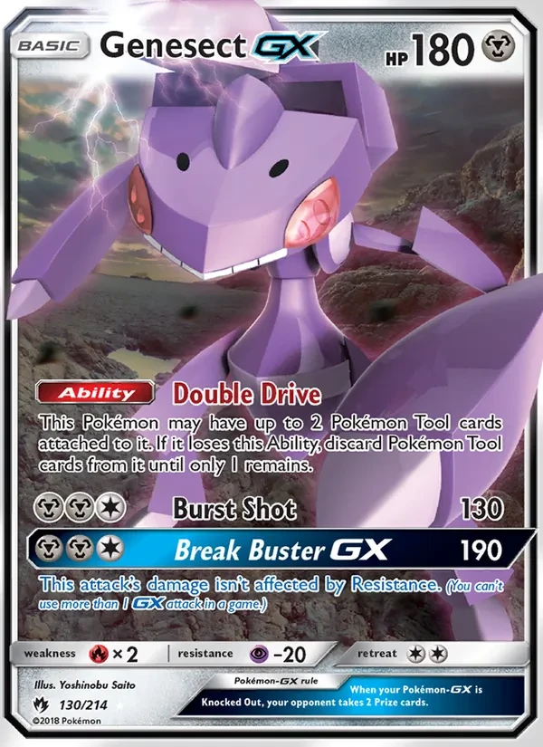 Genesect GX 130/214 Lost Thunder Pokémon card