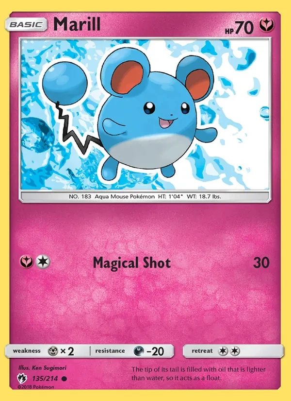 Marill 135/214 Lost Thunder Pokémon Karte