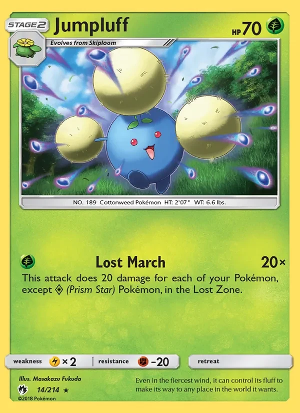 Jumpluff 14/214 Lost Thunder Pokémon Karte