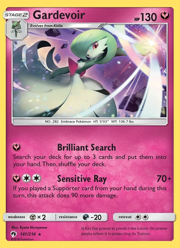 Gardevoir 141/214 Lost Thunder Pokémon card