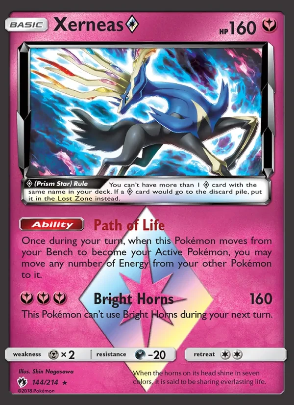 Xerneas ◇ 144/214 Lost Thunder Pokémon card