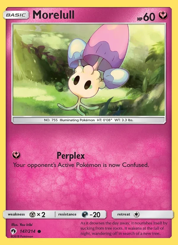 Carta Pokémon Morelull 147/214 Lost Thunder