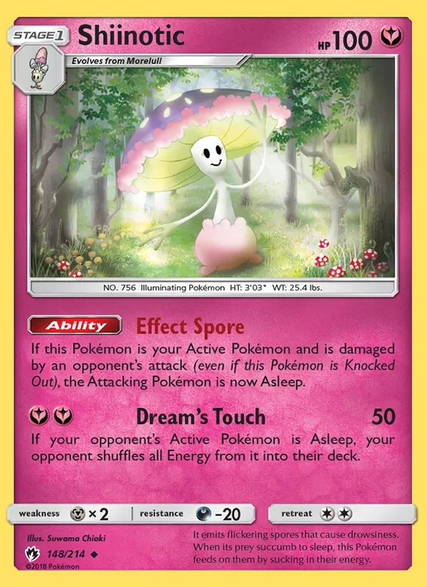 Shiinotic 148/214 Lost Thunder Pokémon card