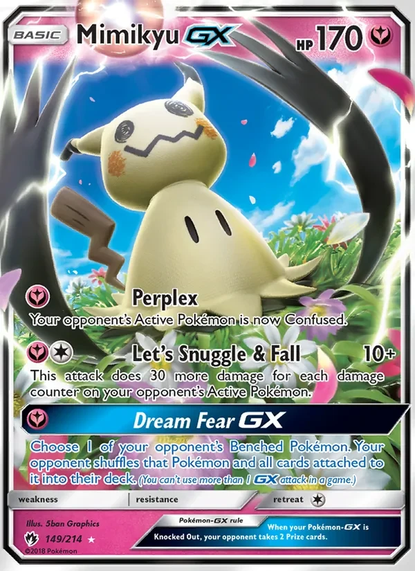 Mimikyu GX 149/214 Lost Thunder Pokémon card