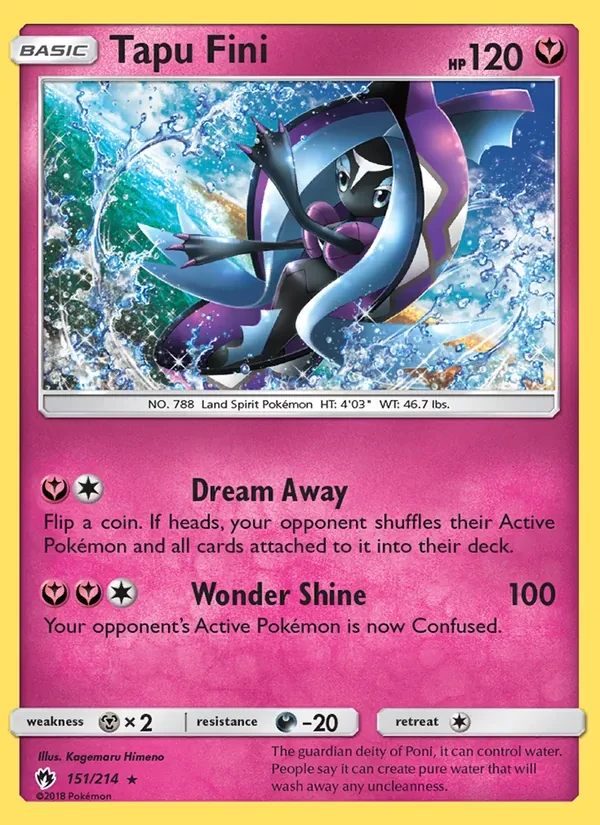 Tapu Fini 151/214 Lost Thunder Pokémon card