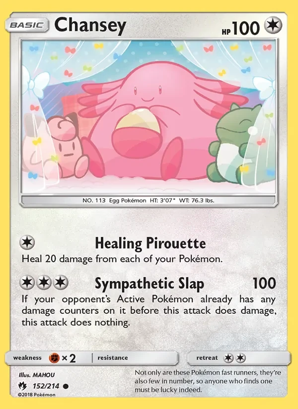 Chansey 152/214 Lost Thunder Pokémon card