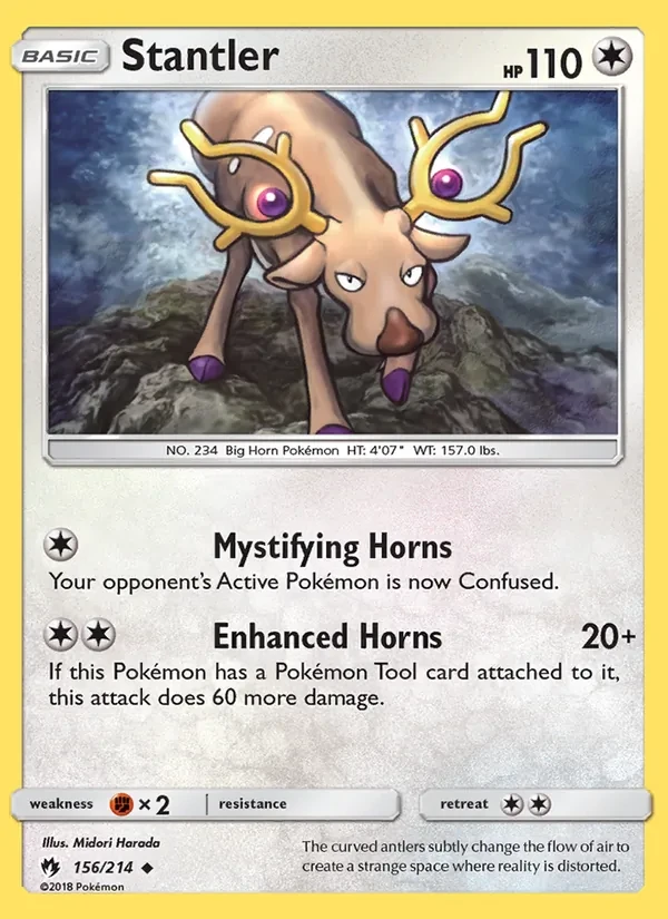 Stantler 156/214 Lost Thunder Pokémon card