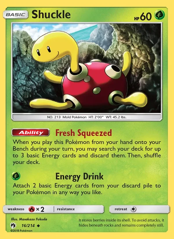 Shuckle 16/214 Lost Thunder Pokémon card