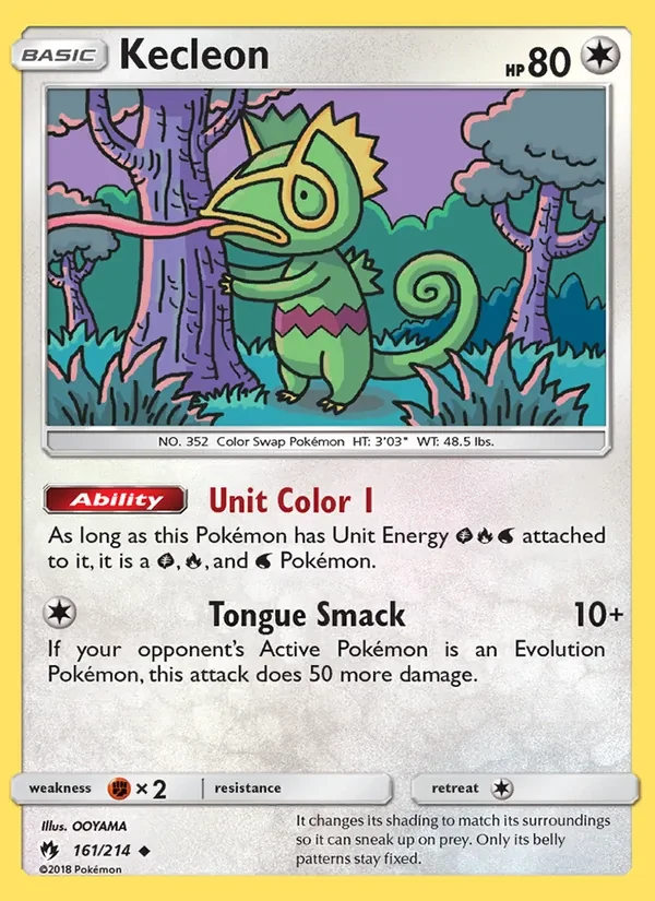 Kecleon 161/214 Lost Thunder Pokémon Karte