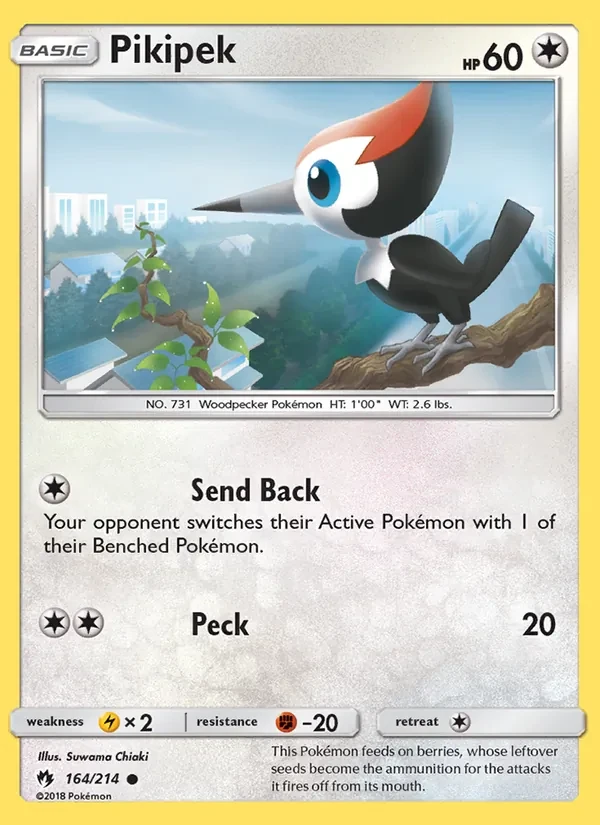 Pikipek 164/214 Lost Thunder Pokémon Karte