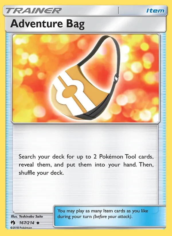 Adventure Bag 167/214 Lost Thunder Pokémon card