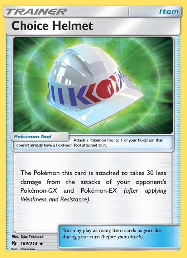 Choice Helmet 169/214 Lost Thunder Pokémon card