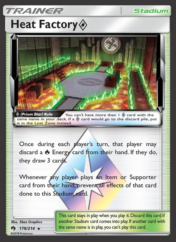 Heat Factory ◇ 178/214 Lost Thunder Pokémon card