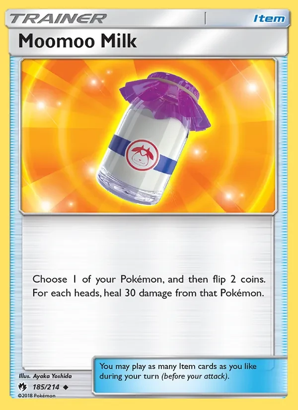 Moomoo Milk 185/214 Lost Thunder Pokémon card