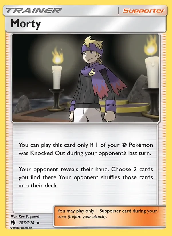 Carta Pokémon Morty 186/214 Lost Thunder
