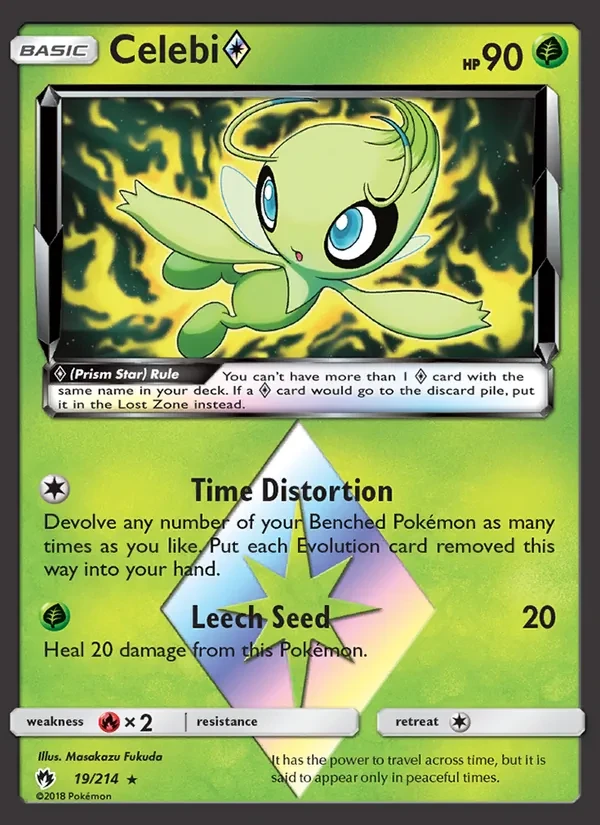 Celebi ◇ 19/214 Lost Thunder Pokémon card