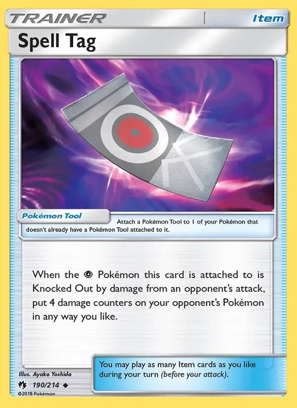 Spell Tag 190/214 Lost Thunder Pokémon card