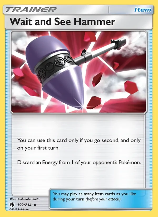 Wait and See Hammer 192/214 Lost Thunder Pokémon Karte