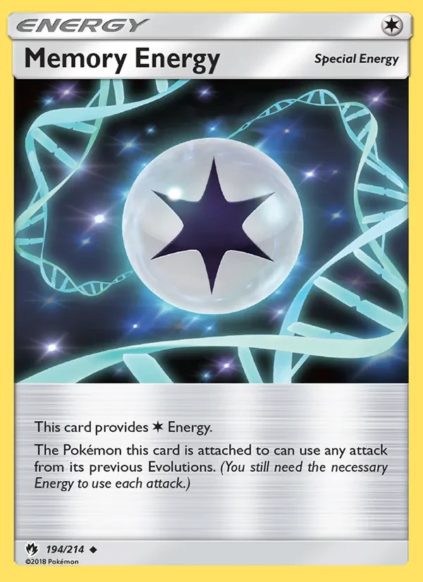 Carta Pokémon Memory Energy 194/214 Lost Thunder