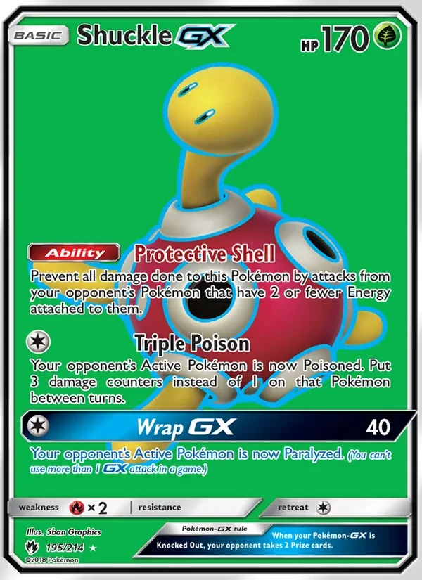 Shuckle GX 195/214 Lost Thunder Pokémon Karte