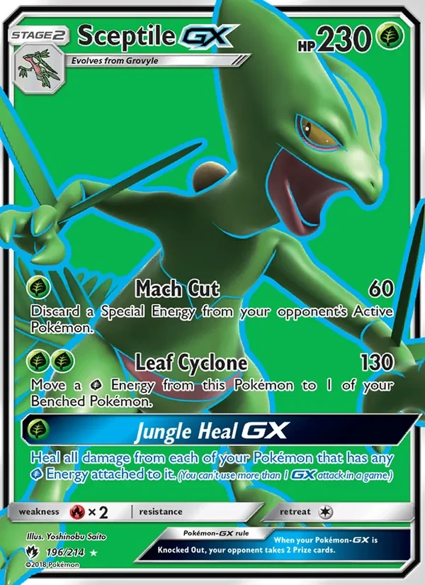 Sceptile GX 196/214 Lost Thunder Pokémon Karte