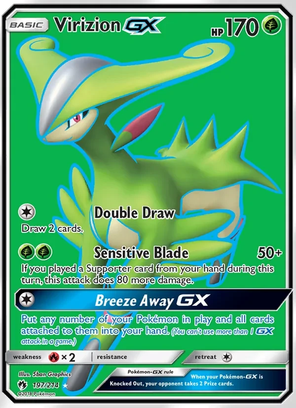Virizion GX 197/214 Lost Thunder Pokémon card
