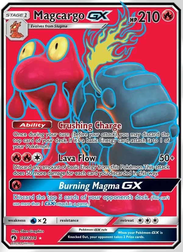 Magcargo GX 198/214 Lost Thunder Pokémon card