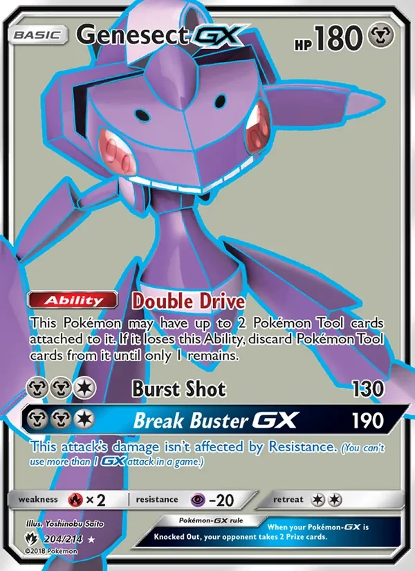 Genesect GX 204/214 Lost Thunder Pokémon Karte