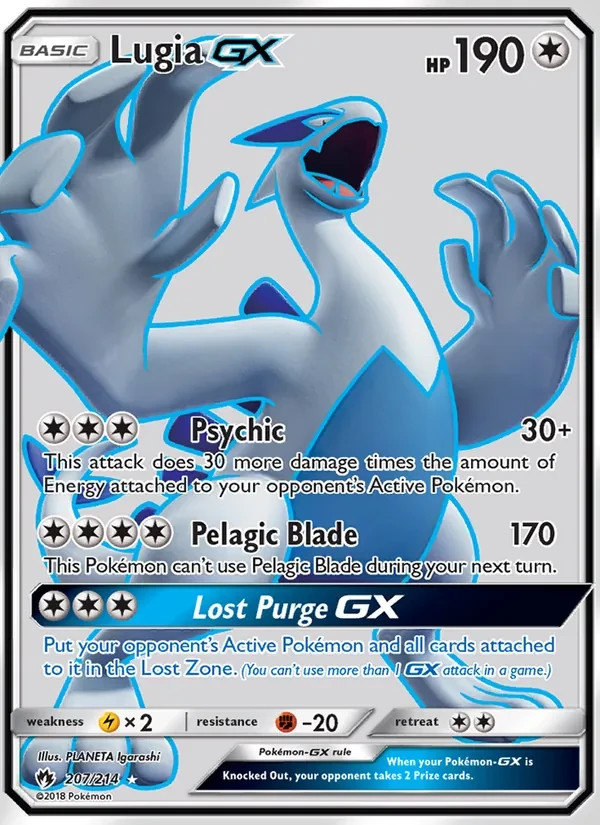 Lugia GX 207/214 Lost Thunder Pokémon card