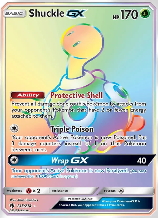 Shuckle GX 215/214 Lost Thunder Pokémon card