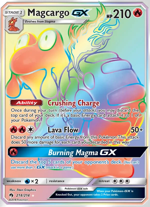 Magcargo GX 218/214 Lost Thunder Pokémon card