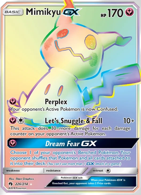 Mimikyu GX 226/214 Lost Thunder Pokémon card