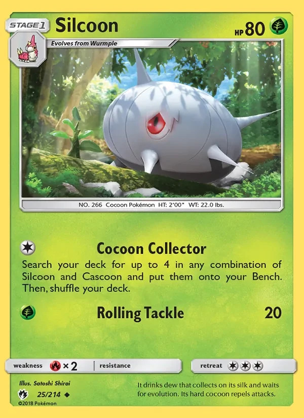 Silcoon 25/214 Lost Thunder Pokémon card
