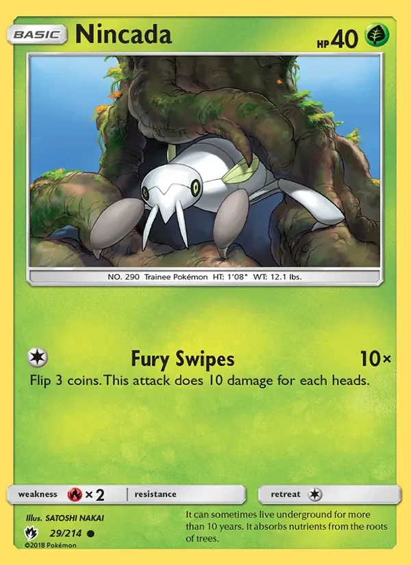 Nincada 29/214 Lost Thunder Pokémon card