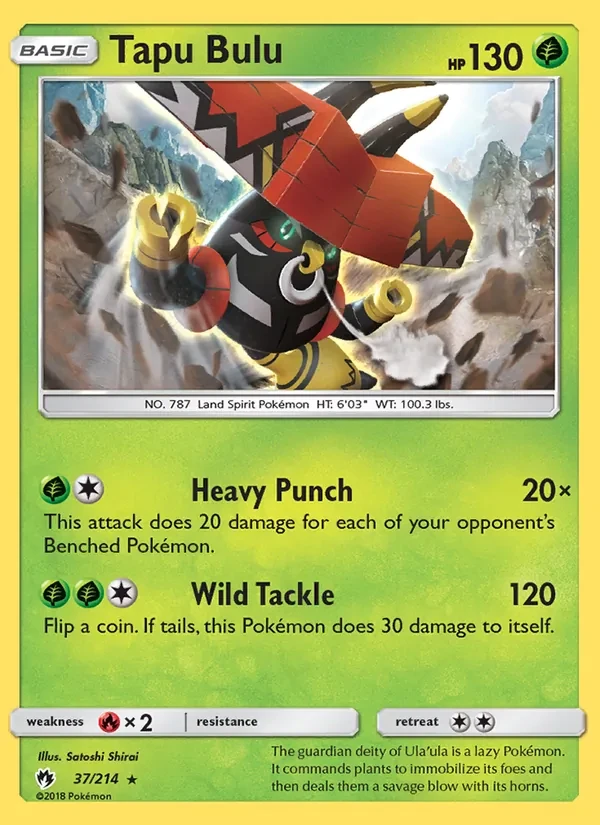 Tapu Bulu 37/214 Lost Thunder Pokémon card