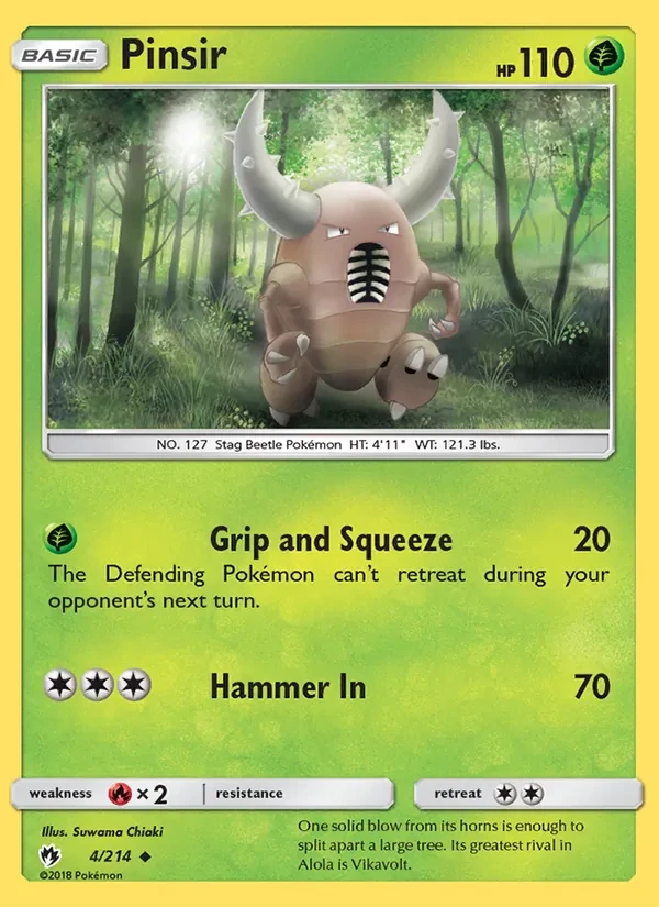 Pinsir 4/214 Lost Thunder Pokémon Karte