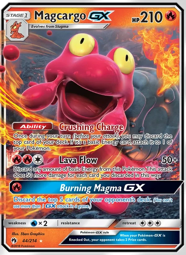 Magcargo GX 44/214 Lost Thunder Pokémon card