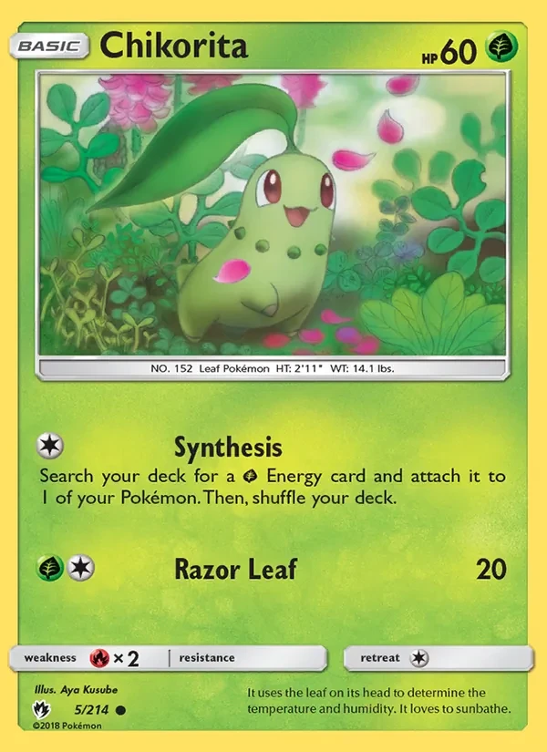 Chikorita 5/214 Lost Thunder Pokémon card