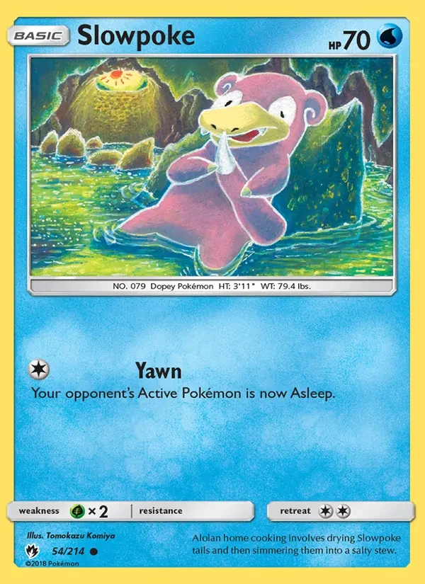 Slowpoke 54/214 Lost Thunder Pokémon Karte