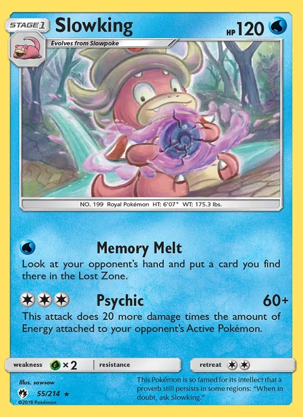 Slowking 55/214 Lost Thunder Pokémon card