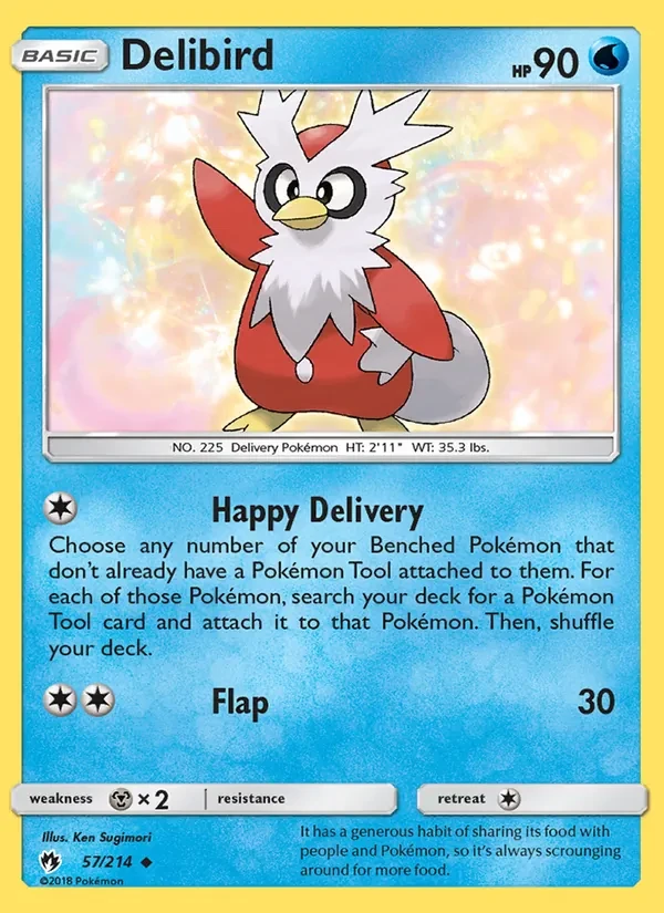 Delibird 57/214 Lost Thunder Pokémon card