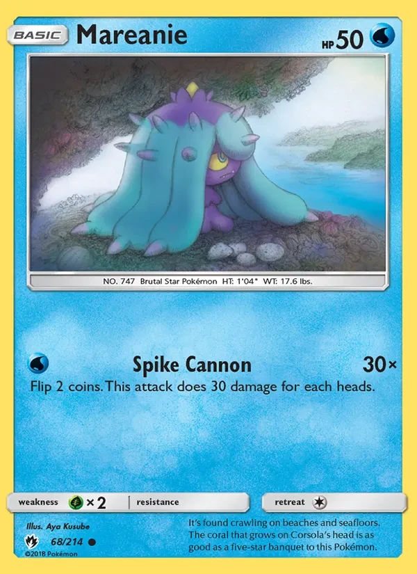 Mareanie 68/214 Lost Thunder Pokémon card