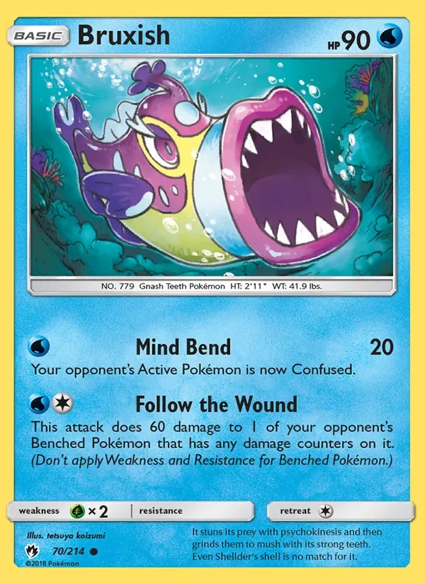 Bruxish 70/214 Lost Thunder Pokémon card