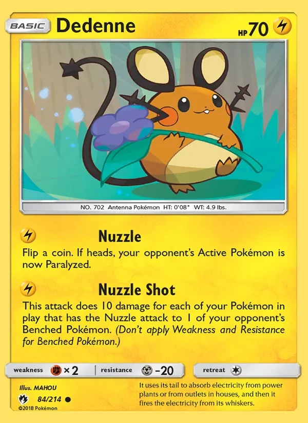 Dedenne 84/214 Lost Thunder Pokémon kaart